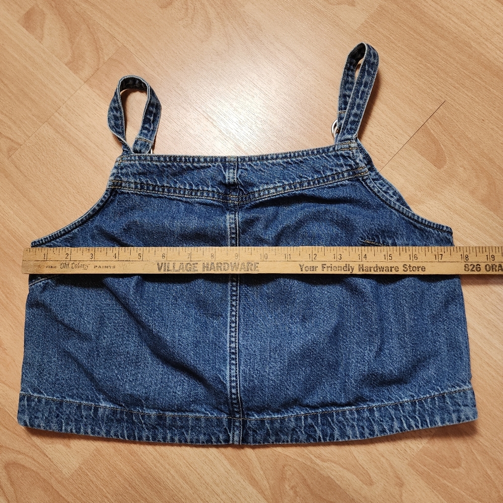 Gap Denim Crop Tank Top Sleeveless Top Size Medium - Picture 11 of 16